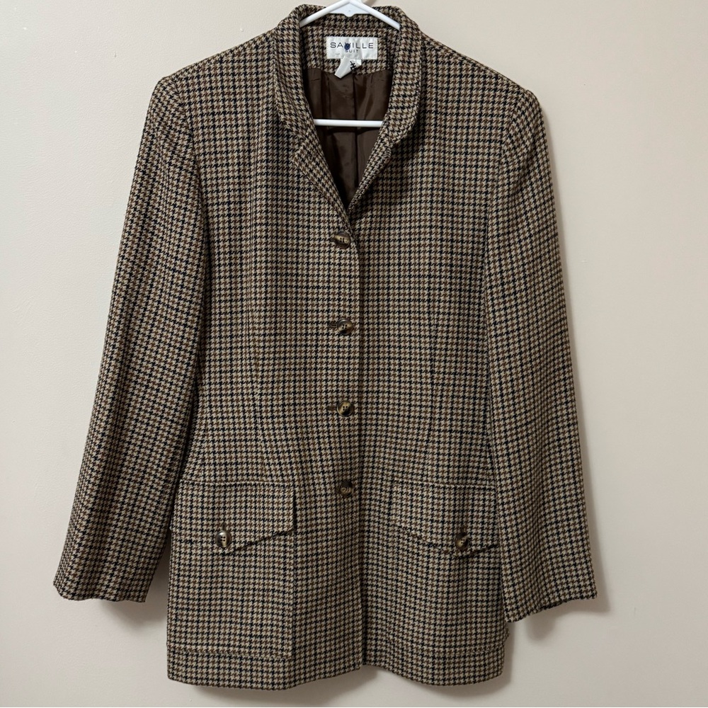 Saville (size 12) women’s vintage multicolor brown button up blazer coat jacket